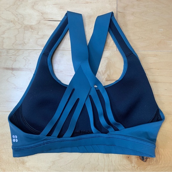 Sweaty Betty Blue Circuit Strappy Sports Bra - Picture 3 of 4